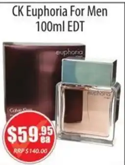 Healthy World Pharmacy CK Euphoria For Men 100ml EDT offer