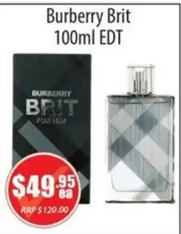 Healthy World Pharmacy Burberry Brit offer