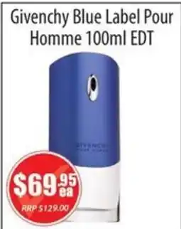 Healthy World Pharmacy Givenchy Blue Label Pour Homme offer
