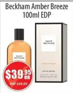 Healthy World Pharmacy David Beckham Amber Breeze 100ml EDP offer