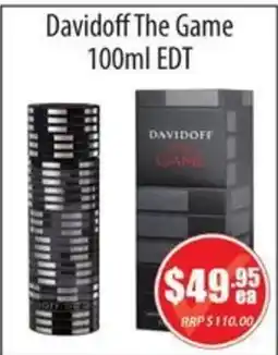 Healthy World Pharmacy Davidoff The Game 100ml EDT offer