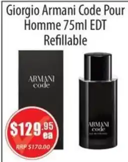 Healthy World Pharmacy Giorgio Armani Code Pour Homme offer