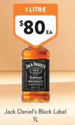 Foodworks Jack Daniel's Black Label offer