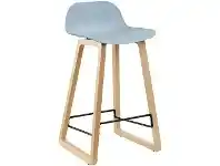 Officeworks Polo Heavy Duty Stool with Timber Base and Aqua Seat offer
