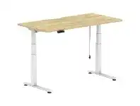 Officeworks Stilford S2 Electric Sit Stand Desk 1500mm White/Oak offer