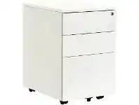 Officeworks Stilford 3 Drawer Mobile Filing Pedestal White offer