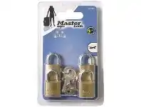 Officeworks Master Lock Fortress 20mm Brass Padlock 4 Pack offer