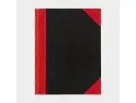 Officeworks Spirax A5 Red and Black Notebook 200 Page offer