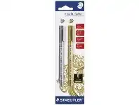 Officeworks Staedtler Permanent Markers Metallic Gold/Silver 2 Pack offer