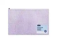 J.Burrows Soft Zipper Pouch Document Wallet Blue Purple
