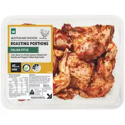 Woolworths Woolworths Australian RSPCA Approved Chicken Roasting Portions Italian Style – From the Meat Dept offer