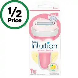 Woolworths Schick Intuition Lemon Berry Razor Kit offer