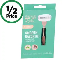 Woolworths Thanks To Nature Smooth Razor Kit offer