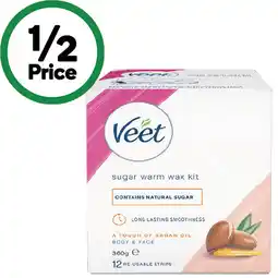 Woolworths Veet Sugar Warm Wax Hair Removal Kit with Argan Oil offer