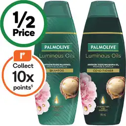 Woolworths Palmolive Luminous Argan Oil Shampoo or Conditioner 350ml offer