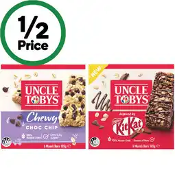 Woolworths Uncle Tobys Muesli Bars-6 offer