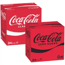 Woolworths Coca-Cola Classic, Zero Sugar or Diet Soft Drink Varieties 24 x 375ml offer