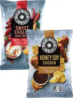 Coles Red Rock Deli Potato Chips-165g offer