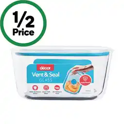Woolworths Décor Vent & Seal Glass Oblong Container offer