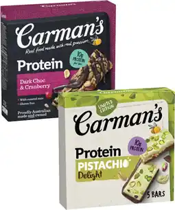Coles Carman's Protein Bars-200g offer