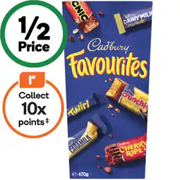 Woolworths Cadbury Favourites offer
