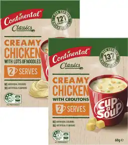 Coles Continental Cup a Soup 2 Serves-75g offer