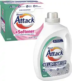 Coles Biozet Attack Plus Laundry Liquid 2 Litre or Powder 2kg offer