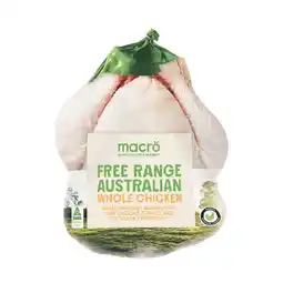 Woolworths Macro Free Range Australian Fresh Whole Plain RSPCA Approved Chicken offer