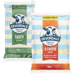 Woolworths Devondale Block or Grated Cheese 600-625g offer