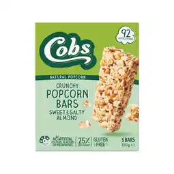 Woolworths Cobs Crunchy Popcorn Bars offer