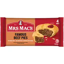 Woolworths Mrs Mac's Pies offer