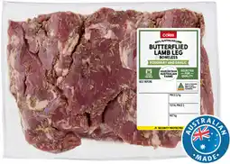 Coles Coles Lamb Leg Butterflied with Rosemary & Garlic offer