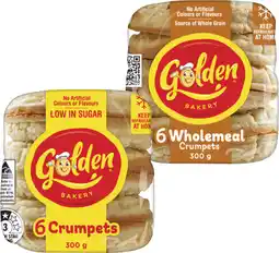 Coles Golden Crumpet Rounds 300g offer
