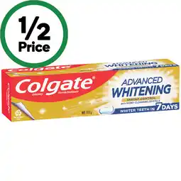 Woolworths Colgate Advanced Whitening Toothpaste offer