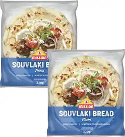 Coles Mission Souvlaki Bread 320g offer