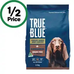 Woolworths True Blue Freeze Dry Raw Coated Dry Dog Food offer