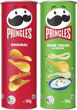 Coles Pringles Potato Crisps-134g offer