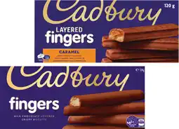 Coles Cadbury Chocolate Fingers-124g offer