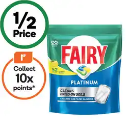 Woolworths Fairy Platinum Dishwasher Tablets offer