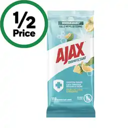 Woolworths Ajax Disinfectant Wipes offer