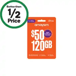 Woolworths amaysim $50 Starter Pack offer