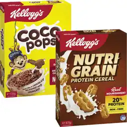 Coles Kellogg's Coco Pops 535g or Nutri Grain 470g offer