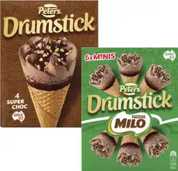 Coles Peters Drumstick Cones-6 Pack 475mL-490mL offer