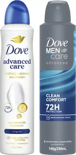 Coles Dove Advanced 72hr Aerosol Deodorant offer
