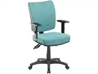 Officeworks Pago Flash II Deluxe Heavy-Duty Ergonomic Chair with Arms Aqua offer