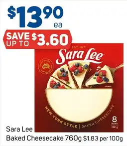 Foodland Sara Lee Baked Cheesecake offer