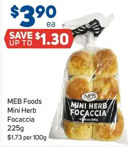 Foodland MEB Foods Mini Herb Focaccia offer
