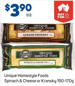 Foodland Unique Homestyle Foods Spinach & Cheese or Kransky offer