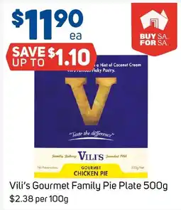 Foodland Vili's Gourmet Chicken Pie offer