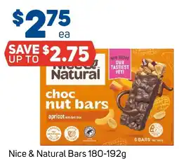 Foodland Nice & Natural choc nut bars offer
